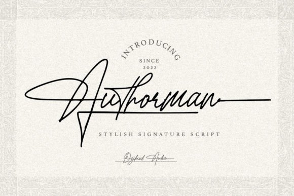 Authorman: The Elegant Script Font for Authentic Branding