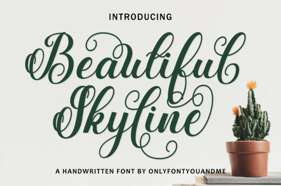 Beautiful Skyline: The Perfect Script Font for Handmade Crafts