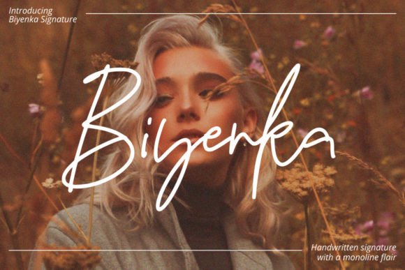 Biyenka Signature: The Premium Script Font for Scroll-Stopping Brand Content