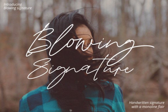 Blowing Signature: A Handwritten Typeface for Elegant Web Design