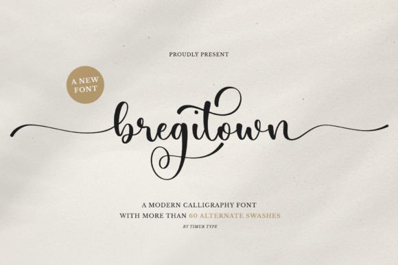 Bregitwon: A Modern Script Typeface for Elegant Web Design