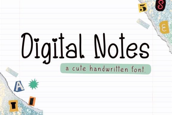 Digital Notes: A Cute Handwritten Typeface for Playful Branding