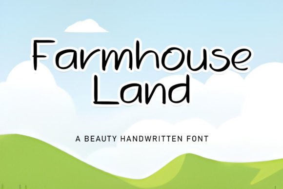 Farmhouse Land: A Handwritten Typeface for Warm Editorial Design