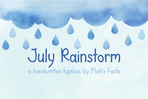 July Rainstorm: A Handwritten Typeface for Dynamic Web Design