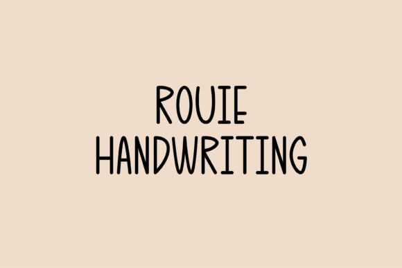 Rouie: A Handwritten Typeface That Brings Warmth to Editorial Design