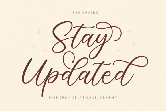 Stay Updated: A Modern Calligraphy Typeface for Elegant Branding