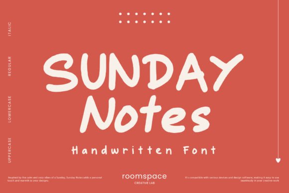 Sunday Notes: A Handwritten Typeface for Calm Editorial Design